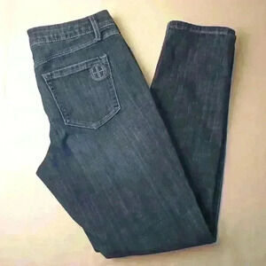 Women's Hot in Hollywood Brand Denim Size 8 Boyfriend Jean Dark Wash Mid Rise